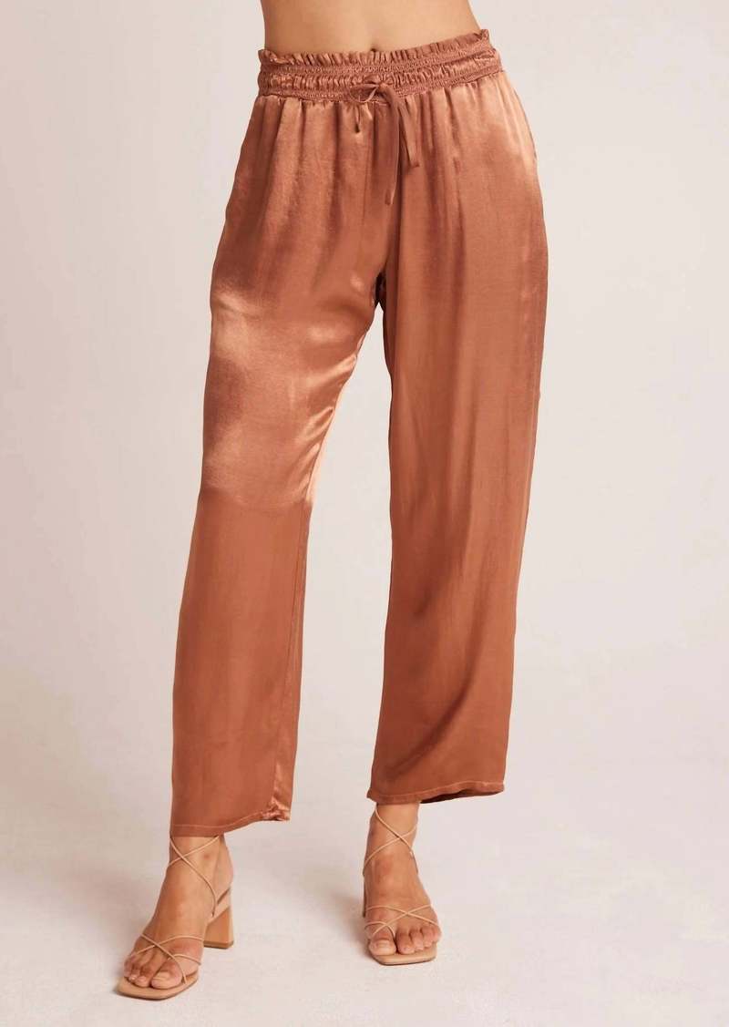 Bella Dahl Smocked Waist Trousers Pants In Curacao Coconut