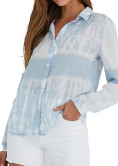 Bella Dahl Tie Dye Button-Up Shirt in Oasis Blue Tie Dye at Nordstrom