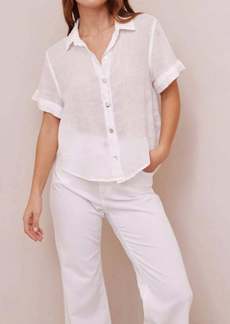 Bella Dahl Women's Cuffed Linen Shirt In White