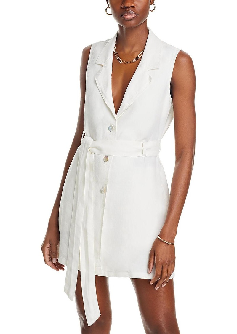 Bella Dahl Womens Linen Sleeveless Mini Dress