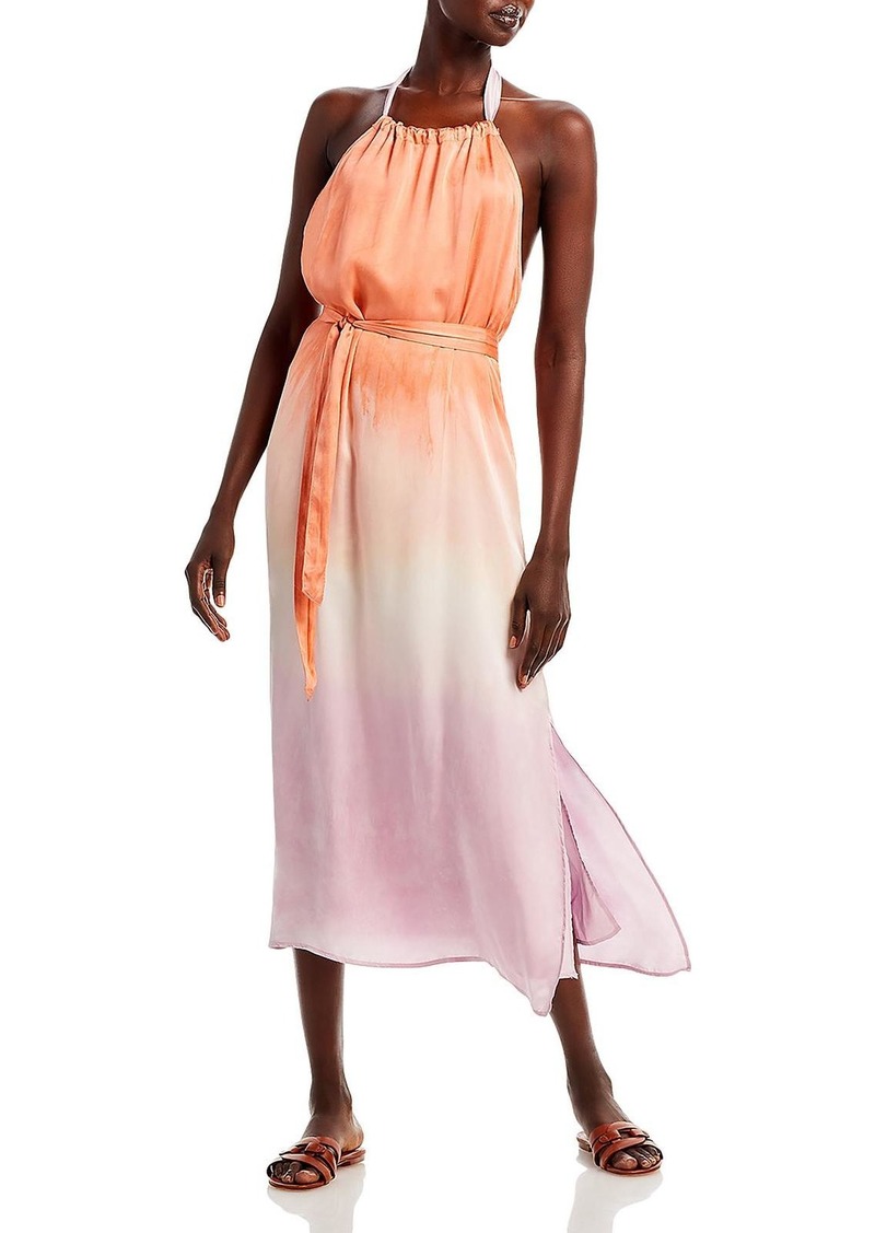 Bella Dahl Womens Ombre Tie-Waist Halter Dress