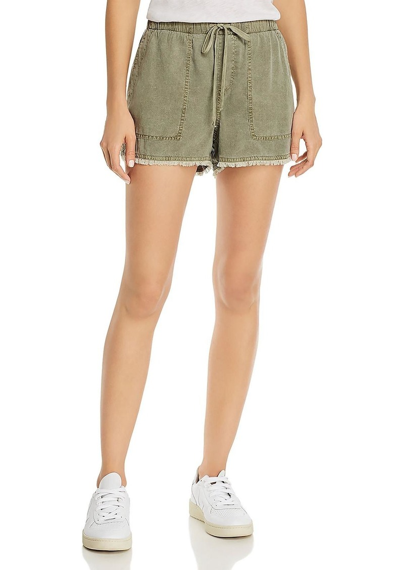 Bella Dahl Womens Tencel Frayed Hem Casual Shorts