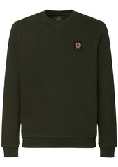 Belstaff Logo Cotton Fleece Crewneck Sweatshirt