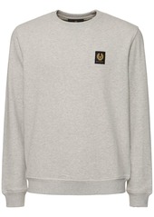 Belstaff Logo Cotton Fleece Crewneck Sweatshirt