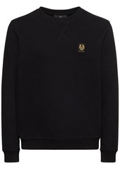 Belstaff Logo Cotton Fleece Crewneck Sweatshirt