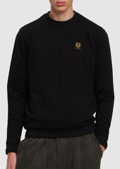 Belstaff Logo Cotton Fleece Crewneck Sweatshirt