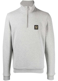 Belstaff logo-patch stand-collar sweatshirt