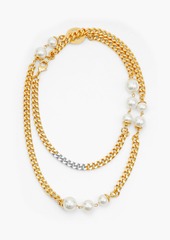 Ben-Amun - 24-karat gold-plated faux pearl necklace - Metallic - OneSize