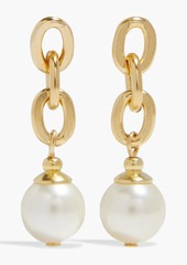 Ben-Amun - 24-karat gold-plated pearl earrings - Metallic - OneSize