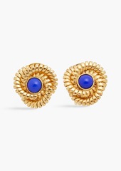 Ben-Amun - 24-karat gold-plated stone clip earrings - Metallic - OneSize