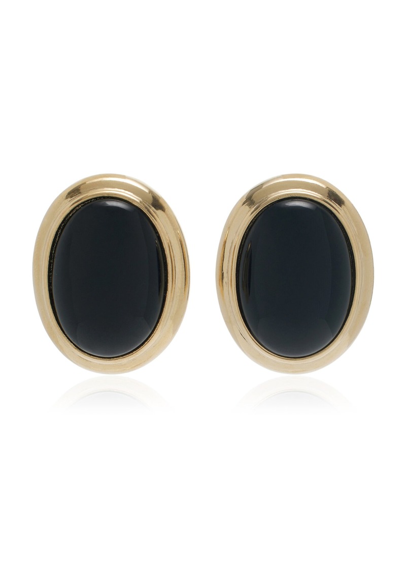 Ben-Amun - Exclusive Gabrielle Silver-Tone Stone Earrings - Black - OS - Moda Operandi - Gifts For Her