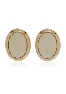 Ben-Amun - Exclusive Gabrielle Silver-Tone Stone Earrings - White - OS - Moda Operandi - Gifts For Her