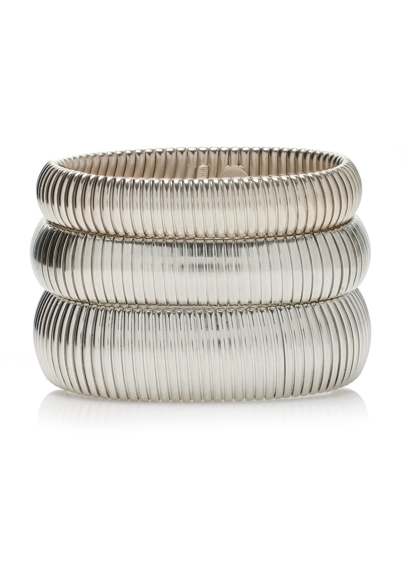 Ben-Amun - Exclusive Set-of-Three Cobra Silver Bracelets - Silver - OS - Moda Operandi - Gifts For Her