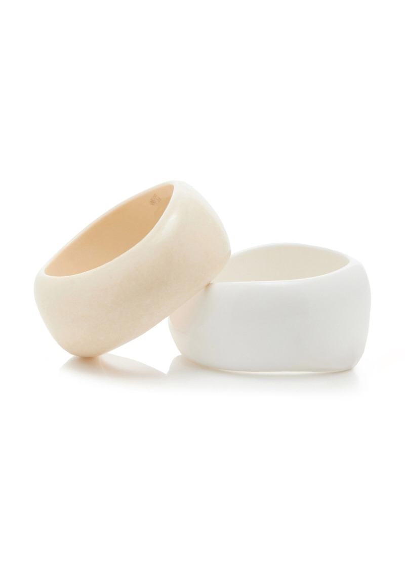 Ben-Amun - Exclusive Set-Of-Two Resin Bangles - White - OS - Moda Operandi - Gifts For Her