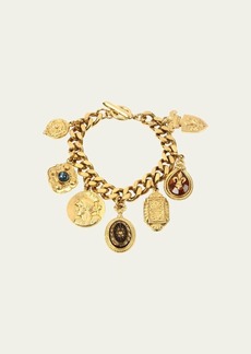 Ben-Amun 24k Gold Plated Multicolor Chain Bracelet