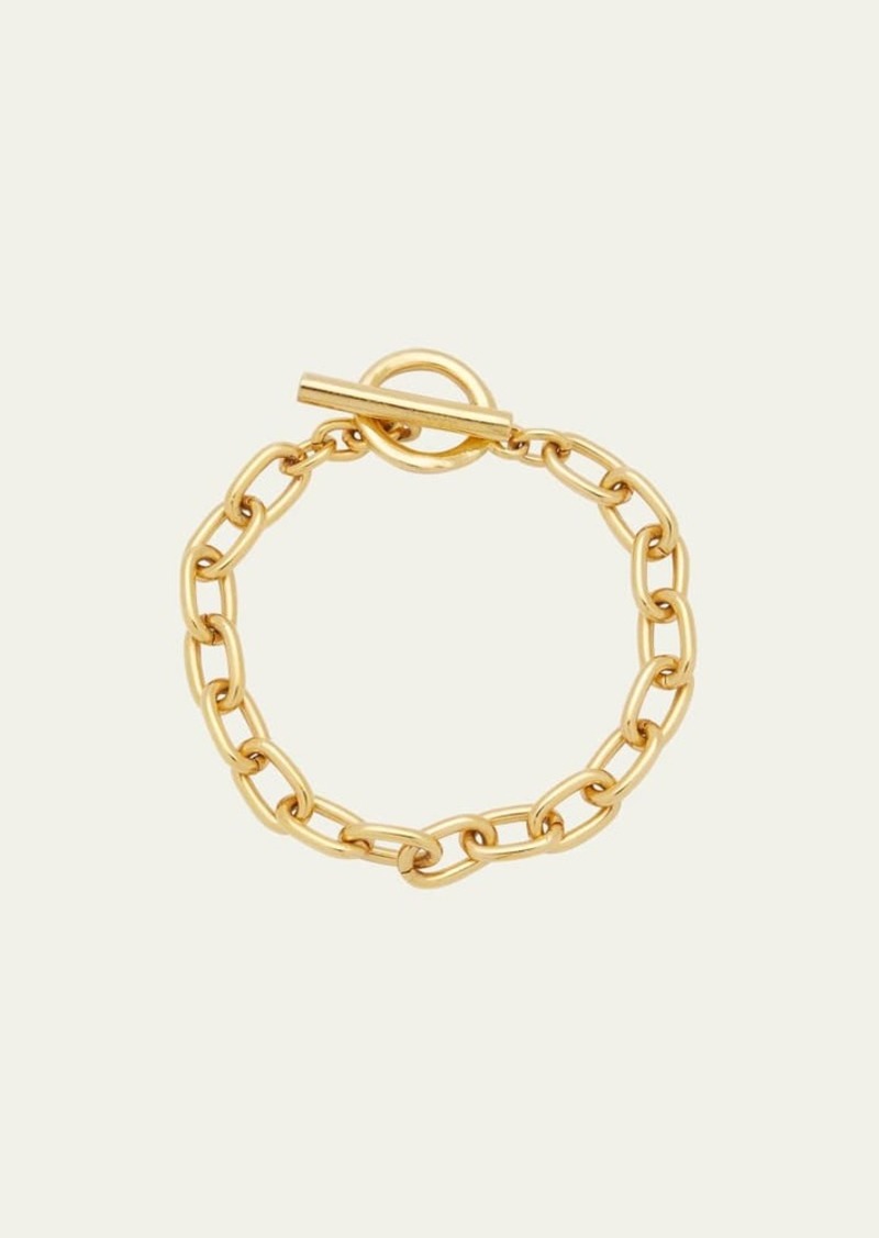 Ben-Amun 24K Yellow Gold Electroplate Small Chain Link Bracelet