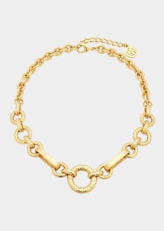 Ben-Amun 24K Yellow Gold Hammered Chain Necklace