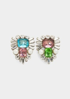Ben-Amun Clip-On Earrings with Crystals and Pearly Stones
