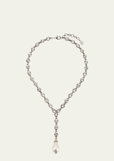 Ben-Amun Crystal Lariat with Pearly Drop