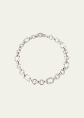 Ben-Amun Donia Silver Round and Oval Link Chain Necklace