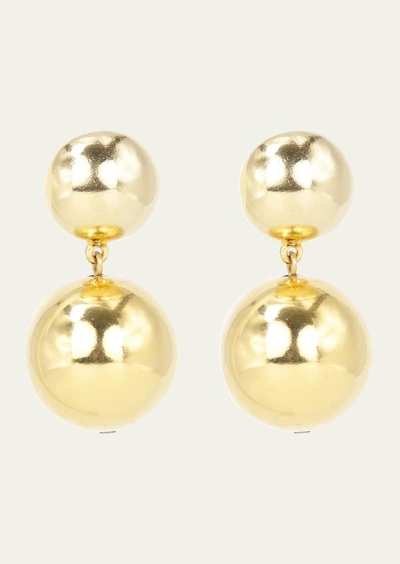 Ben-Amun Gold Ball Clip-On Earrings