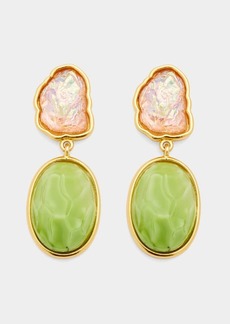 Ben-Amun Gold Post Earrings with Vintage Stones