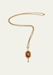 Ben-Amun Intaglio Pendant and Necklace  Gold/Red