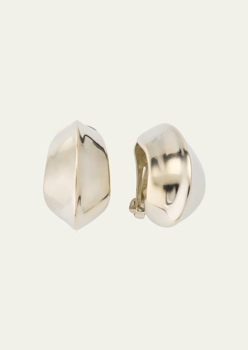 Ben-Amun Julia Silver Clip-On Oval Earrings