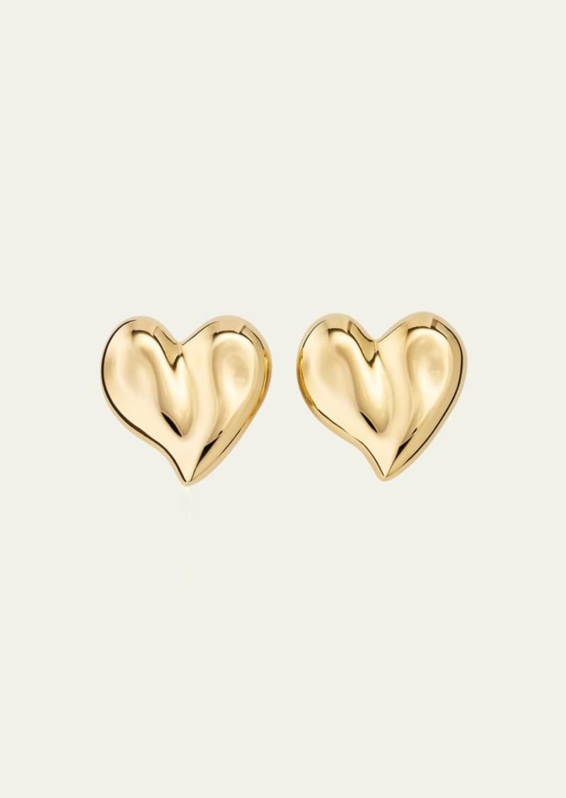 Ben-Amun Pamela Gold Heart Shape Clip-On Earrings