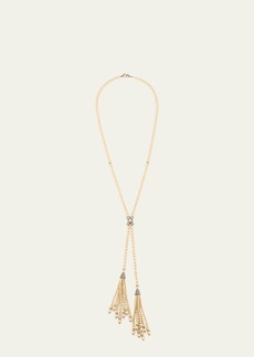 Ben-Amun Pearly Lariat with Two Tassels