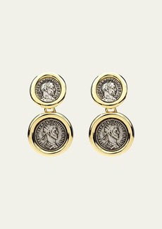 Ben-Amun Roman 2-Coin Clip Earrings