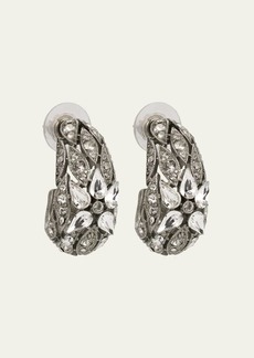 Ben-Amun Silver Crystal Hoop Earrings