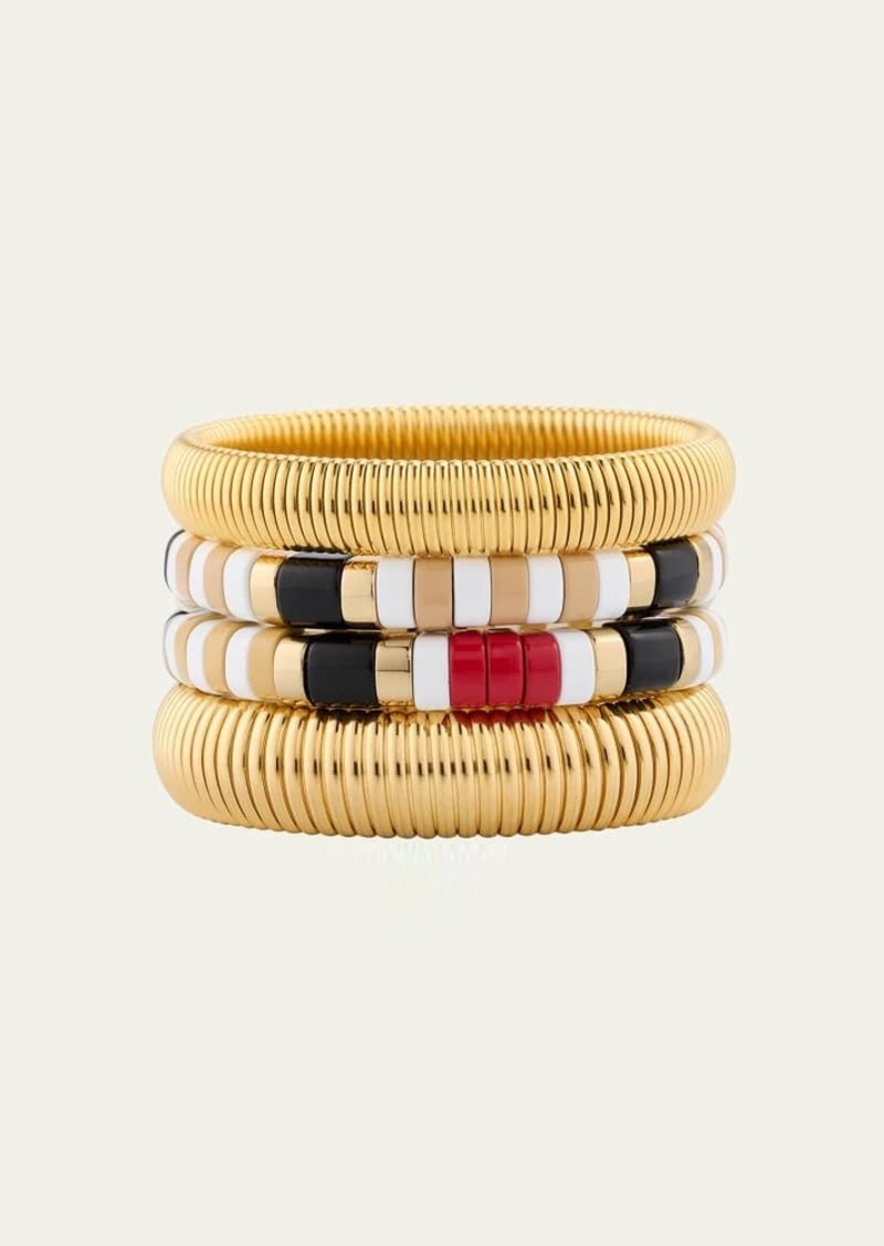 Ben-Amun The London Stack Cobra Bracelets  Set of 4