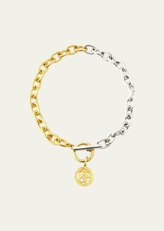 Ben-Amun Two-Tone Link Necklace with Logo  16L