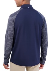 Ben Sherman Camo Jacquard Sleeve Quarter Zip - Black