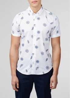 Ben Sherman Floral Short Sleeve Button-Down Shirt