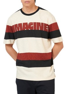 Ben Sherman Imagine Relaxed Fit Block Stripe Graphic T-Shirt