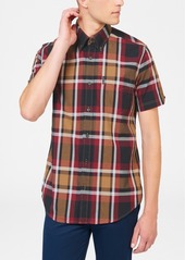 Ben Sherman Men's Block Plaid Shirt - Red