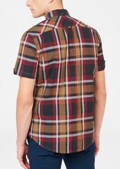 Ben Sherman Men's Block Plaid Shirt - Red