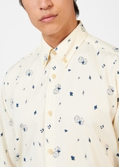 Ben Sherman Men's Conversational Print Shirt - Fog