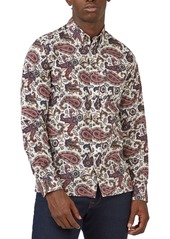 Ben Sherman Men's Eastern Paisley-Print Shirt - Marine