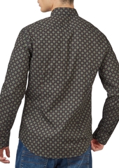 Ben Sherman Men's Foulard-Print Long-Sleeve Shirt - Black