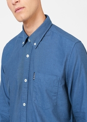 Ben Sherman Men's Iconic Oxford Single-Pocket Button-Down Long-Sleeve Shirt - Riviera Blue