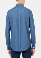 Ben Sherman Men's Iconic Oxford Single-Pocket Button-Down Long-Sleeve Shirt - Riviera Blue