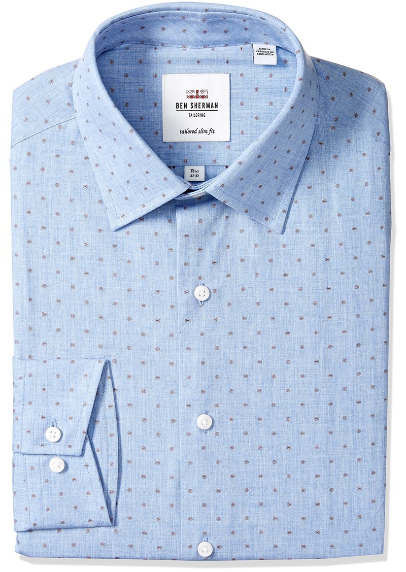 Kings Tailored Fit Ben Sherman Mens Solid Stretch Shirt