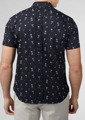 Ben Sherman Men's Scattered Print Short Sleeve Shirt - Black