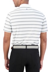 Ben Sherman Mixed Mod Stripes Tech Jersey Sports Fit Polo - Light Grey