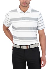 Ben Sherman Mixed Mod Stripes Tech Jersey Sports Fit Polo - Light Grey