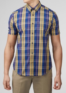 Ben Sherman Plaid Short Sleeve Button-Down Shirt