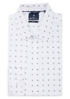 Ben Sherman Print Button-Up Shirt in White at Nordstrom Rack